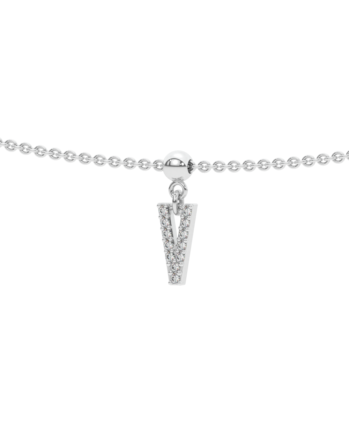 Letter "V" Bead Charm