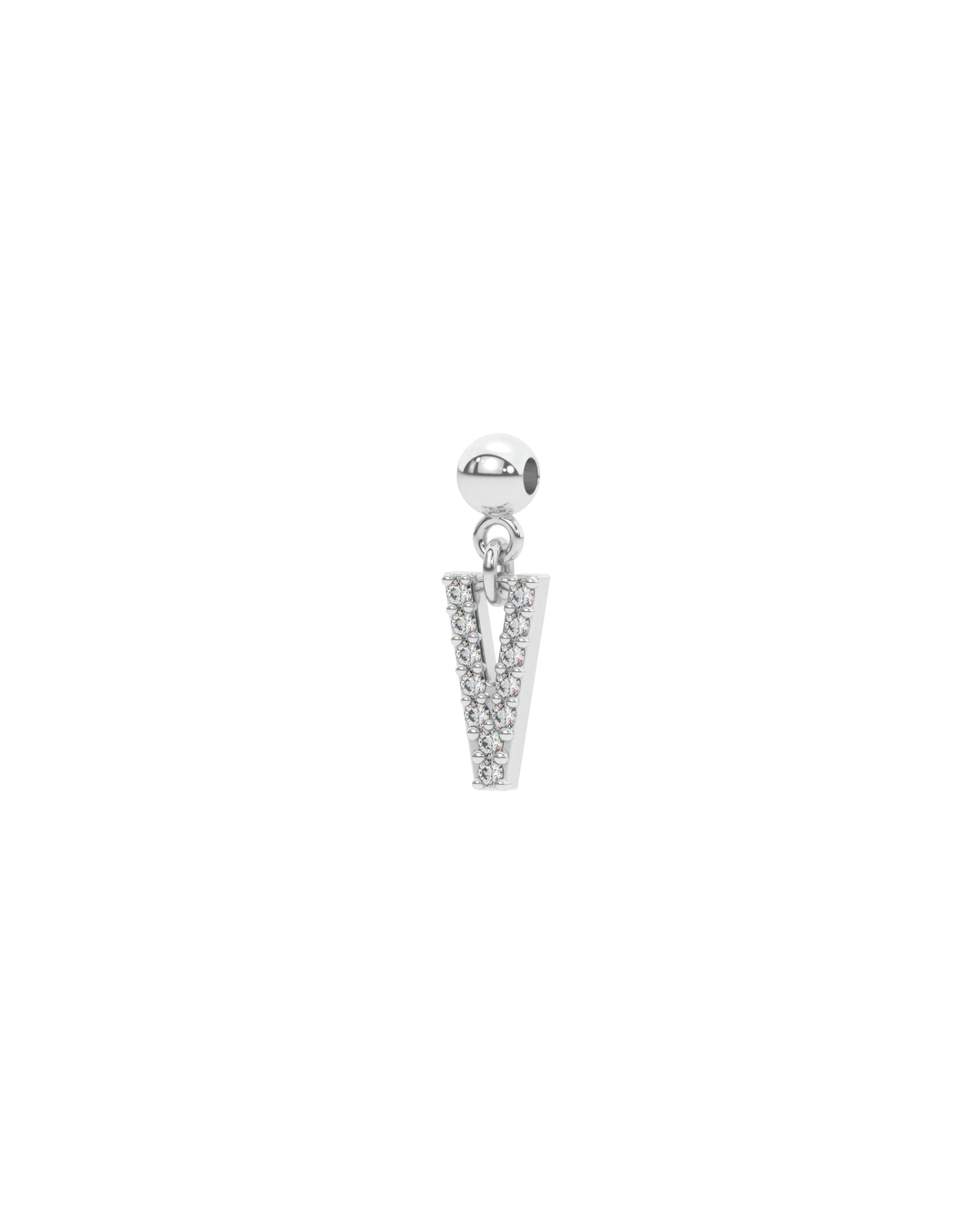 Letter "V" bead charm