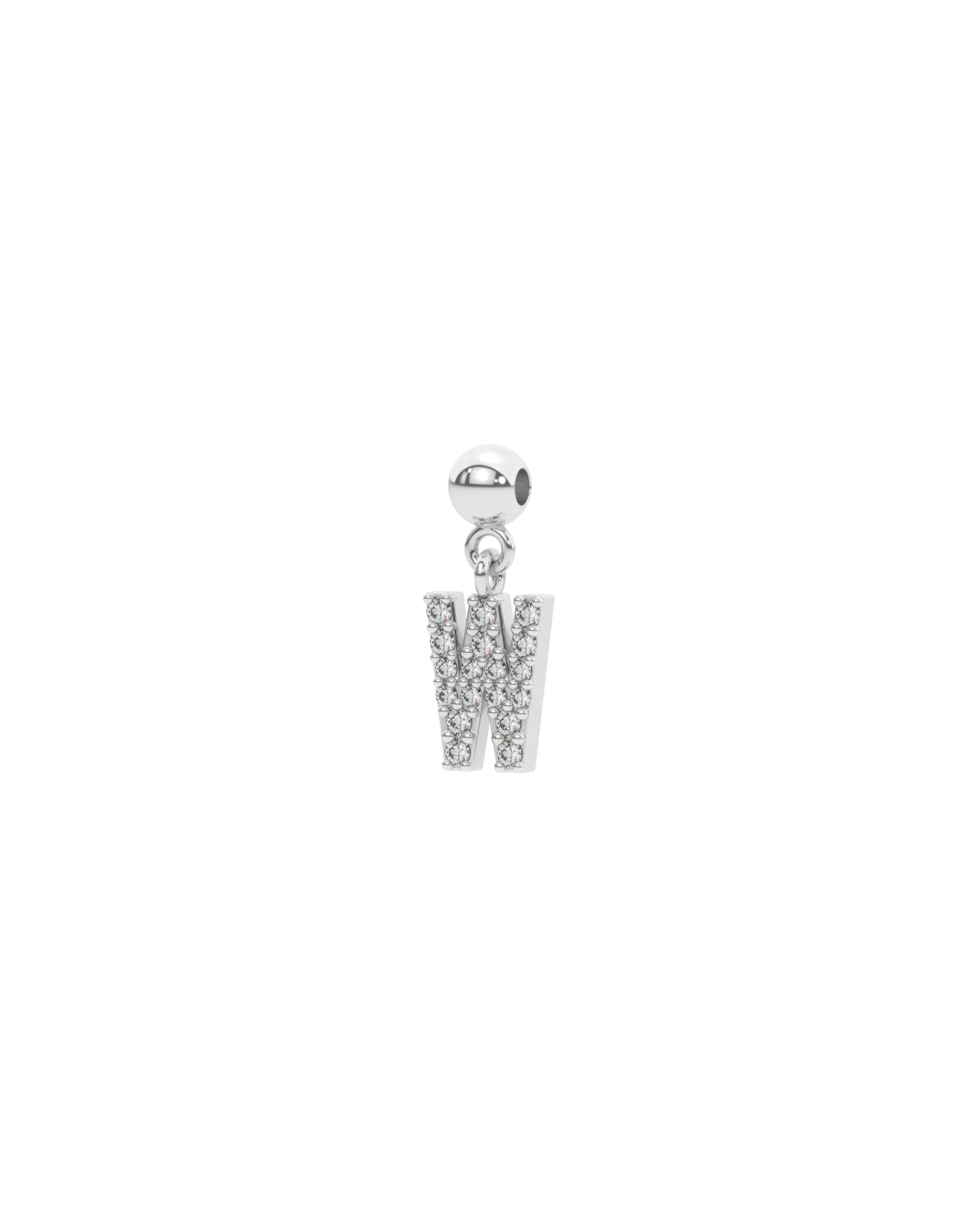 Letter "W" bead charm