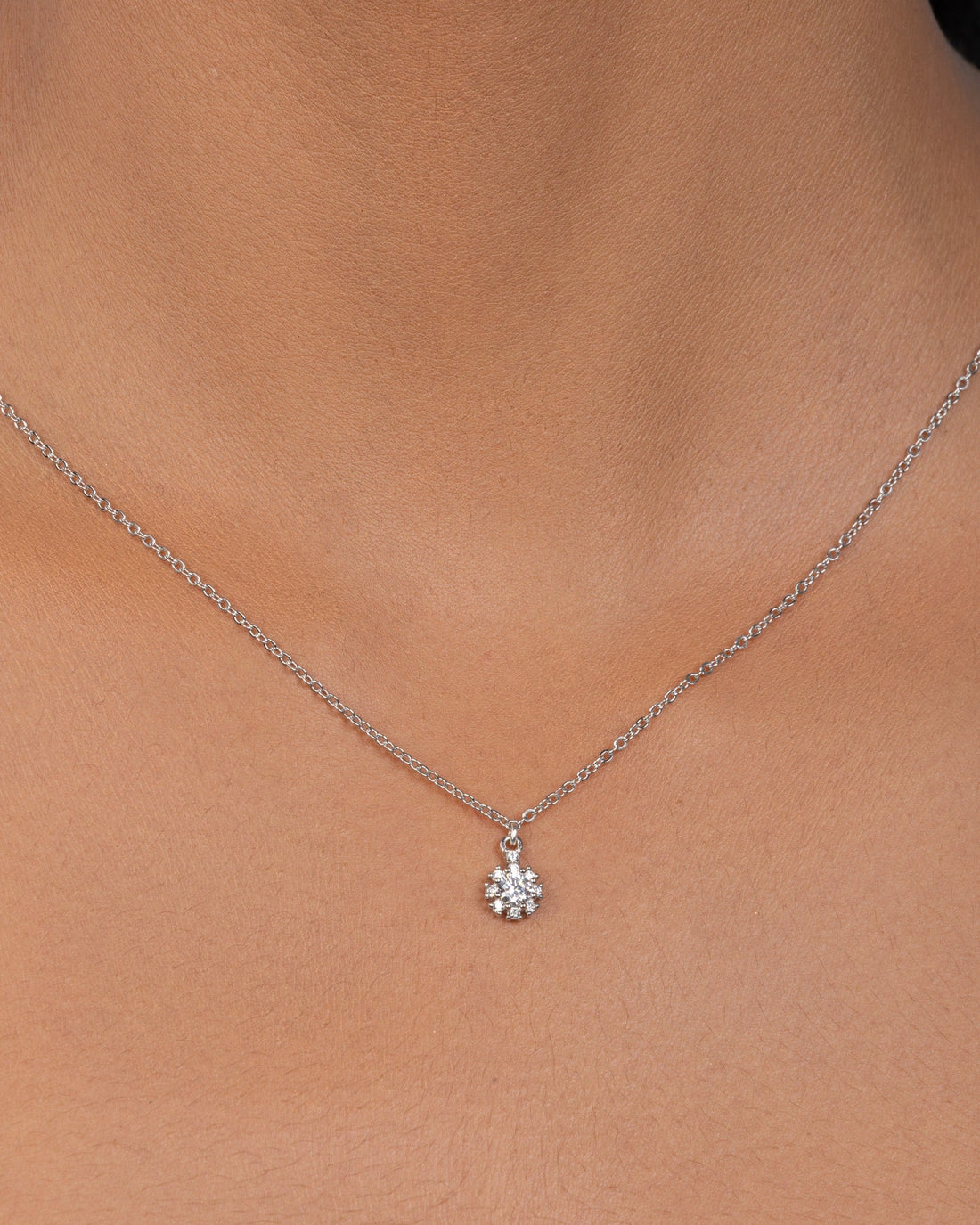 Solitaire Silver Necklace