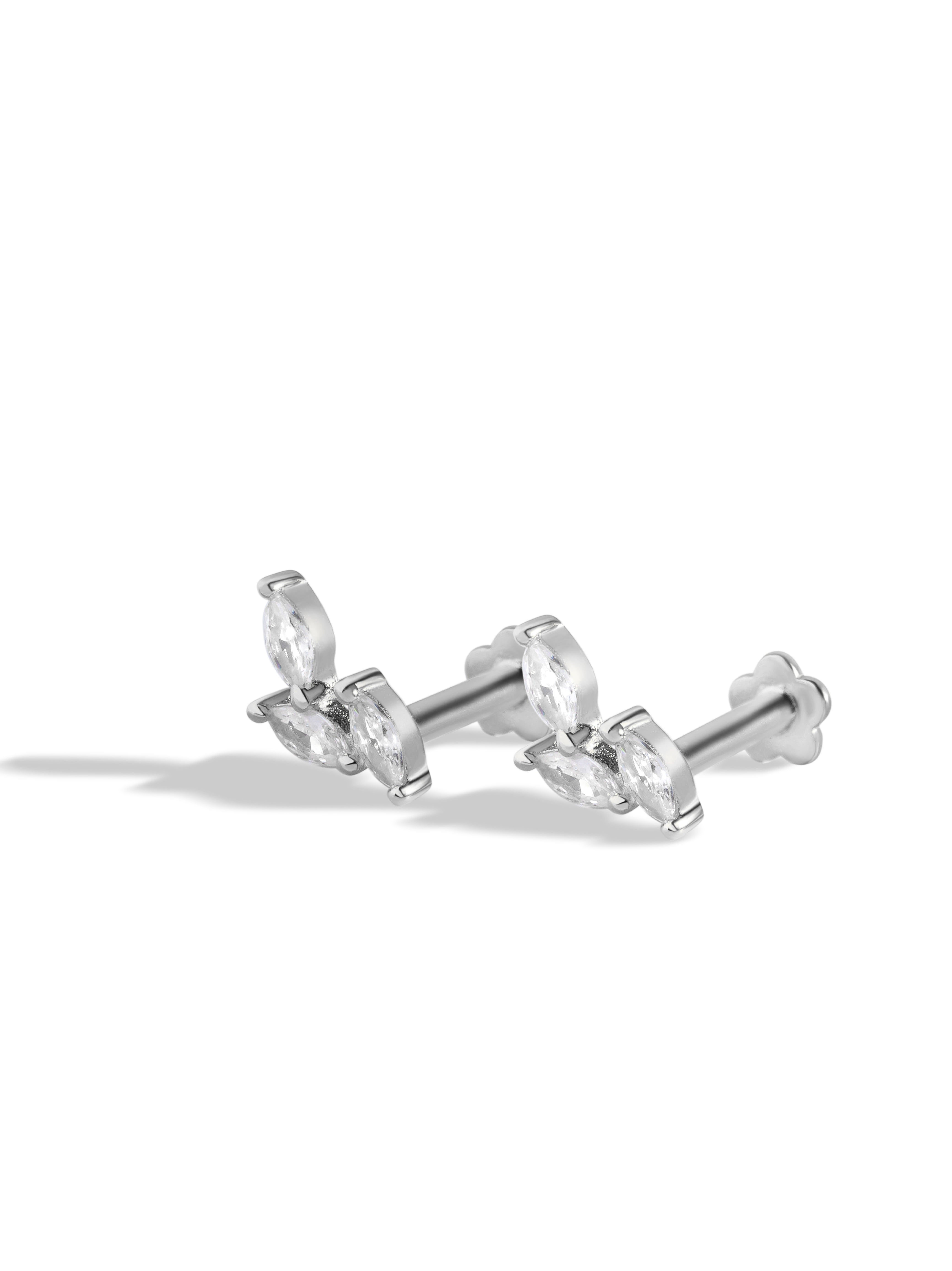 Zirconia Leaflet Climber - Flat Back Screw Stud - South Screws