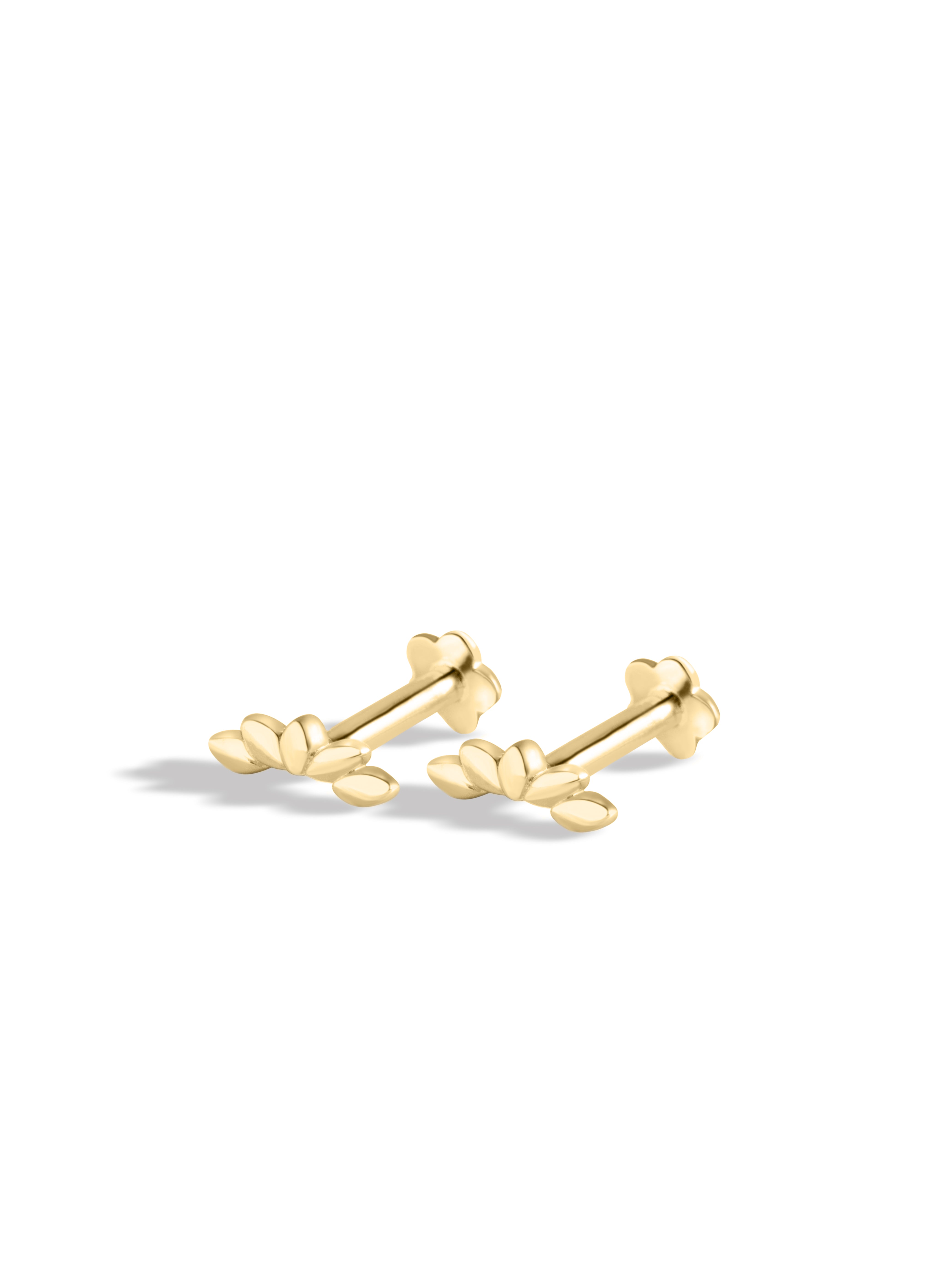 Dainty Climber - Flat Back Screw Stud - South Screw - 18K Gold Plated