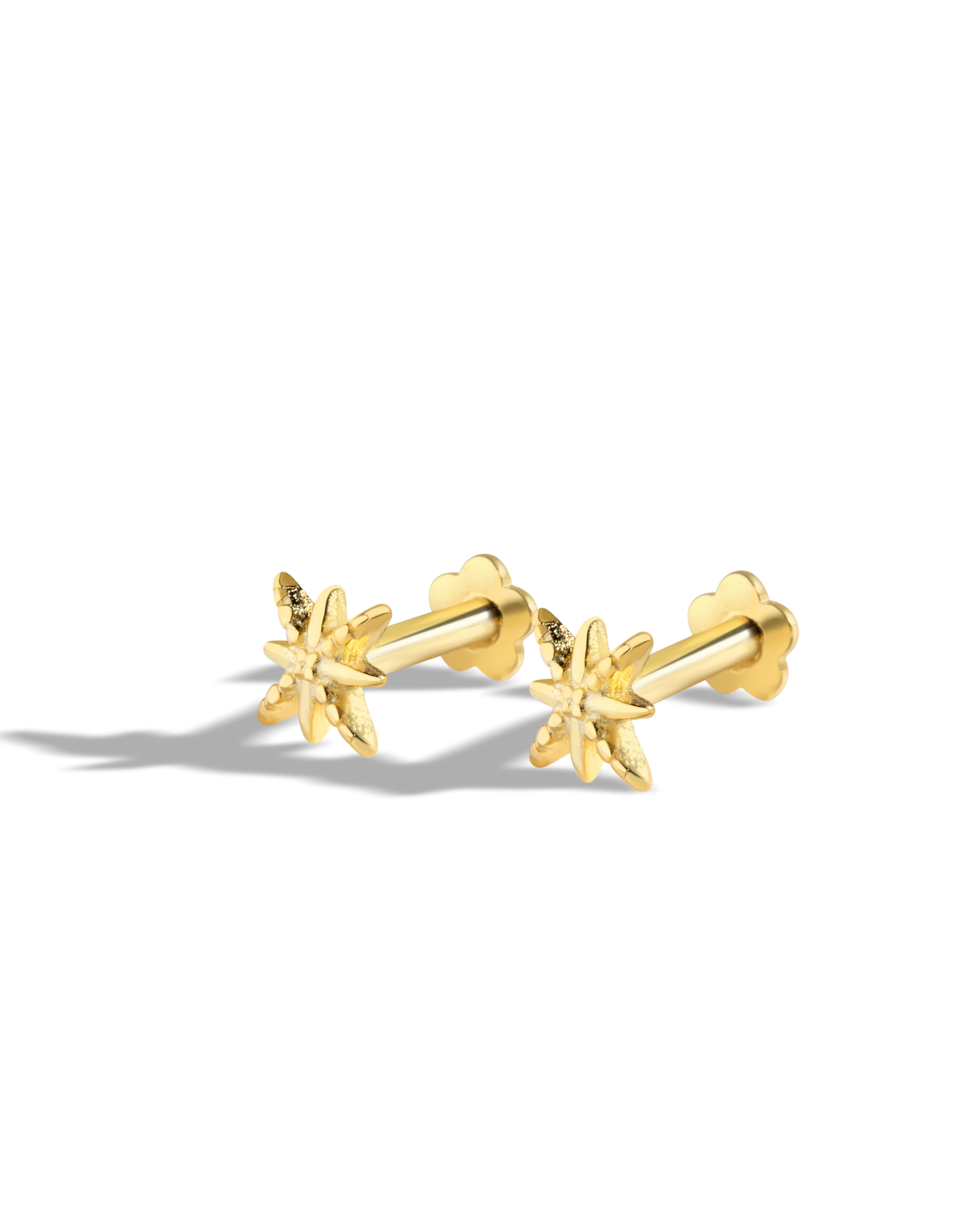 Dainty Star - Flat Back Screw Stud - South Screw - 18K Gold Plated