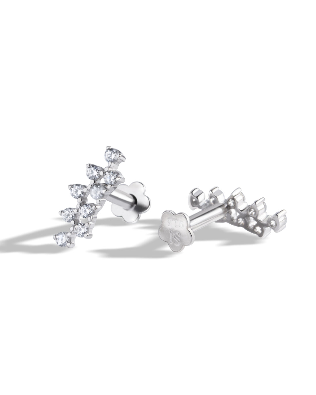Climber Stud Flat Back Screw Stud Earrings