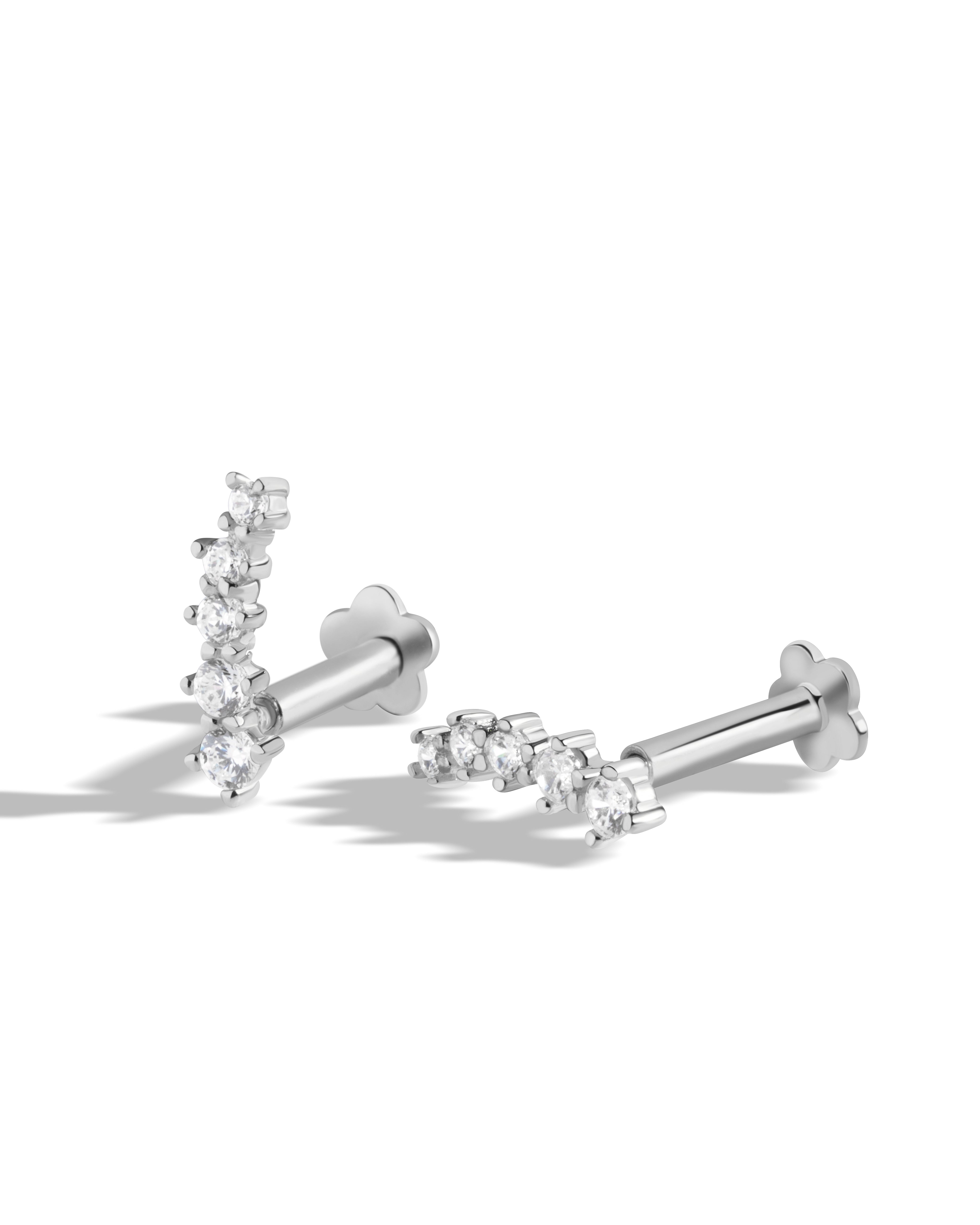 Multi Stone Climber Stud - Flat Back Studs - South Screw