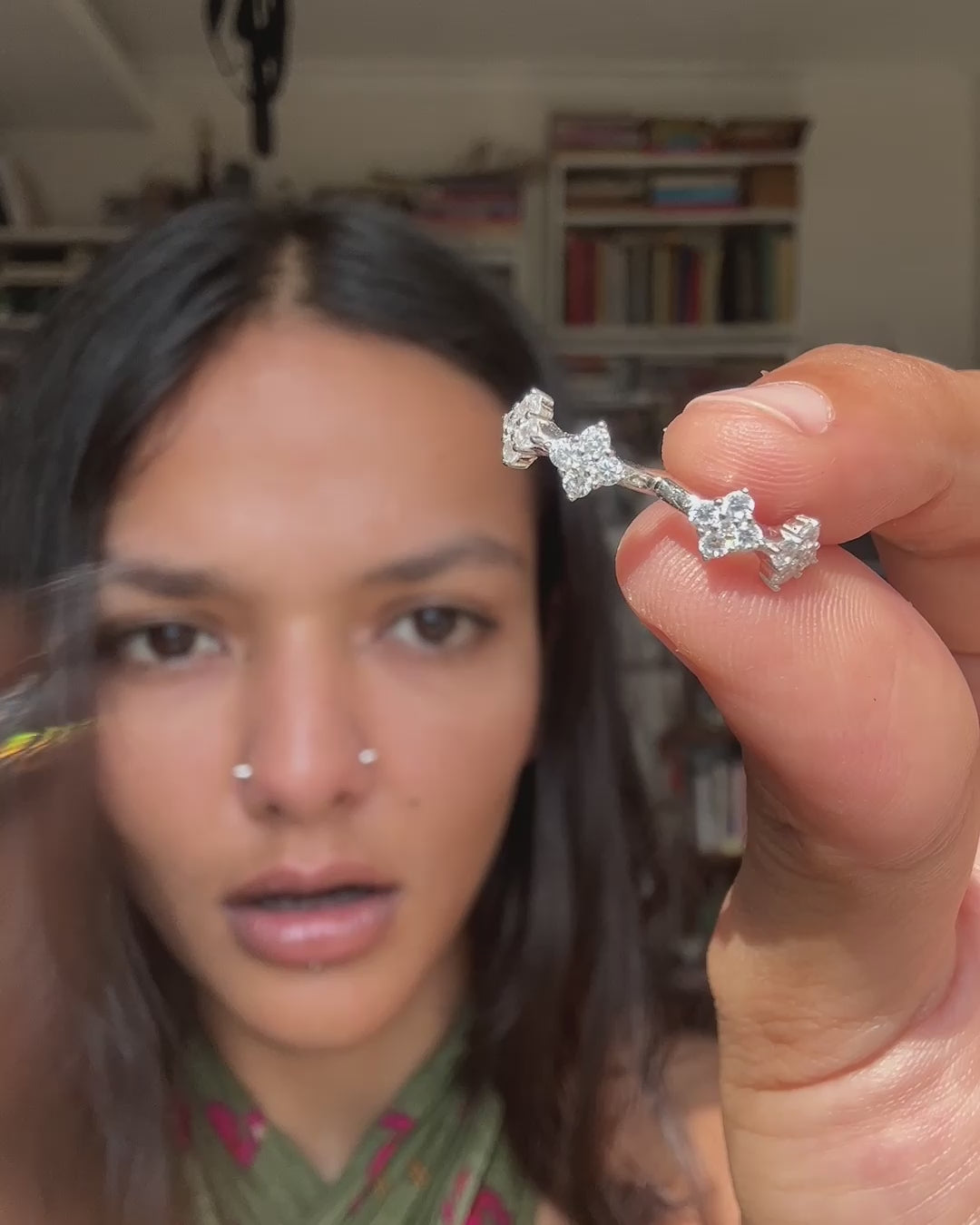 Bloomiq Crystal Hoops Earrings