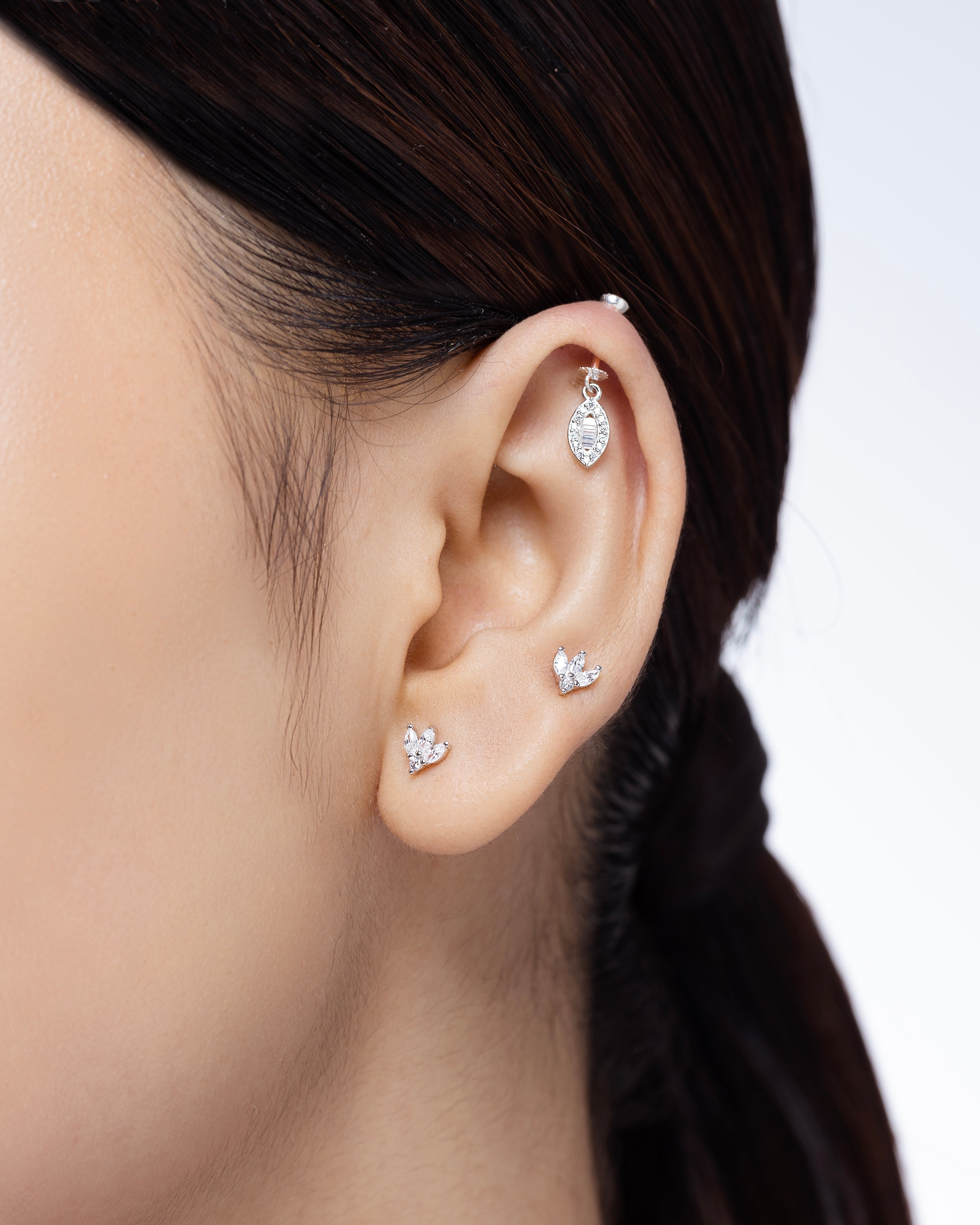 Baguette stone paved Ellipse - screw Helix Hanging