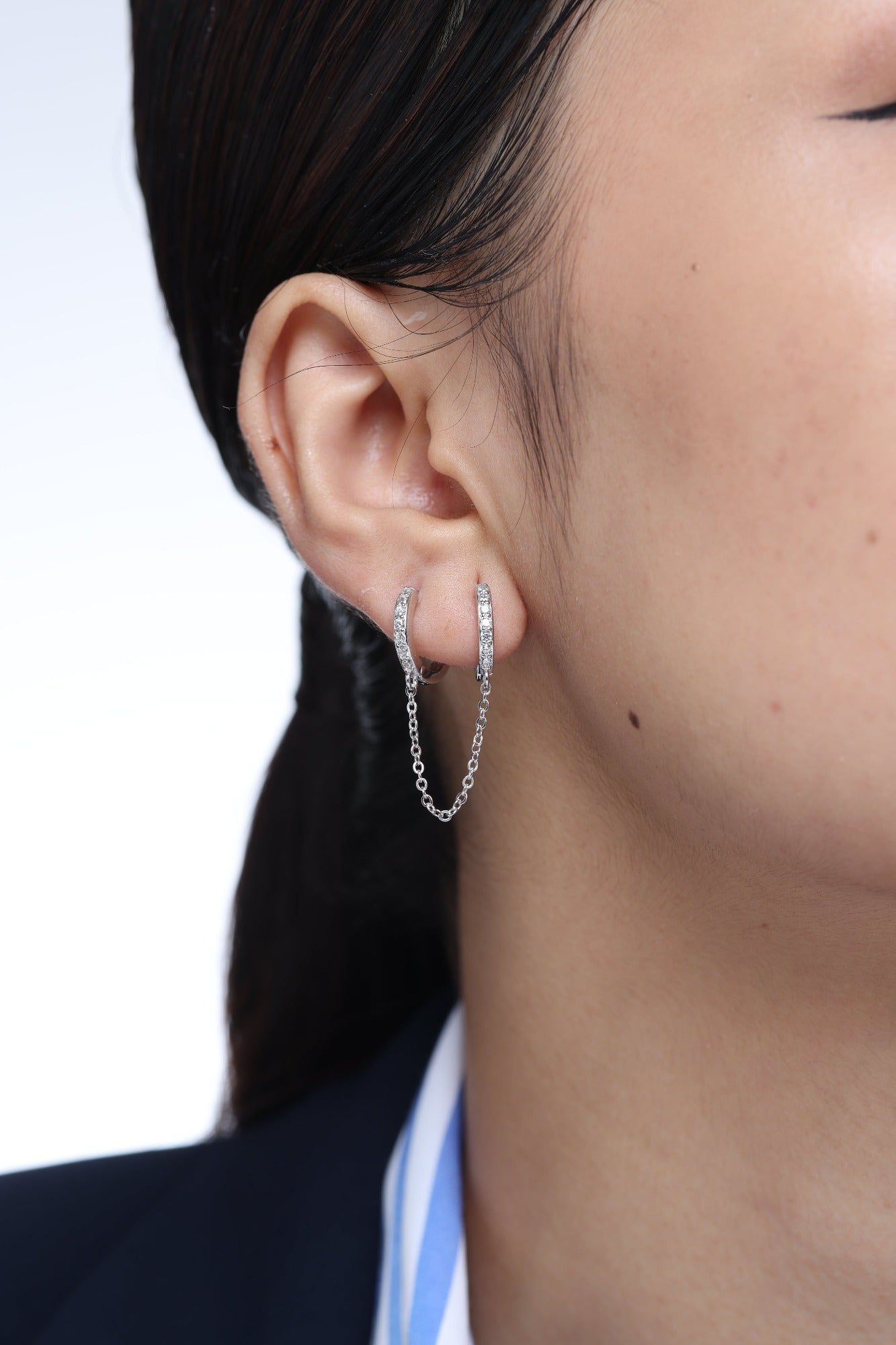 Two Earrings Connected By Chain 2024 | favors.com