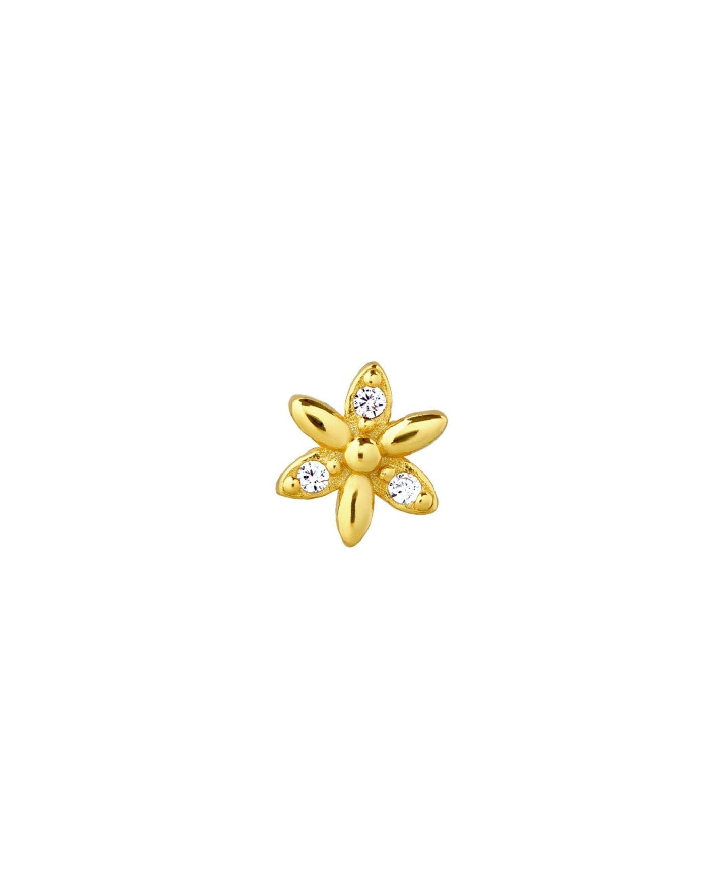 zirconia petal stud earring stud set
