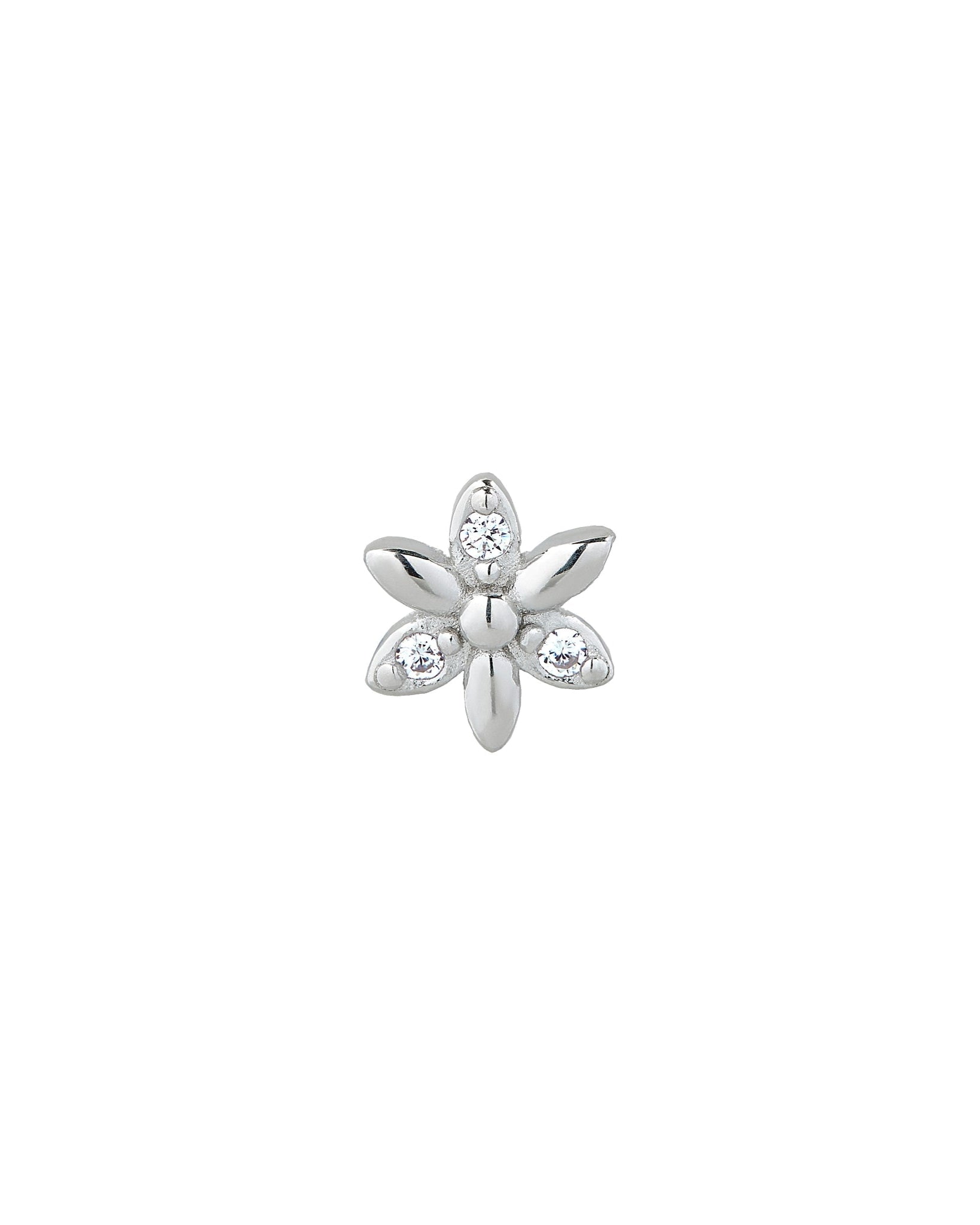 zirconia petal stud earring stud set