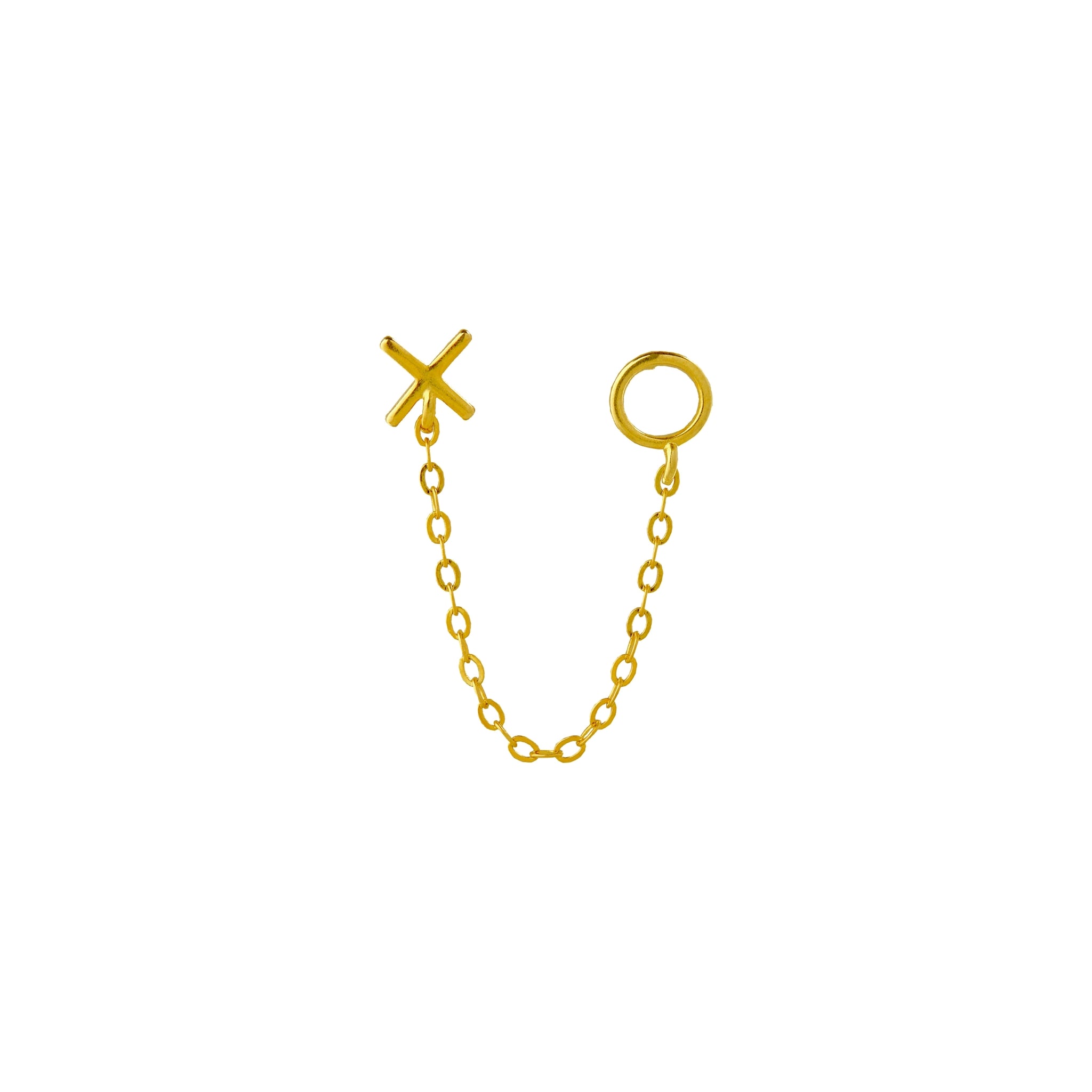 Xo connector chain earring